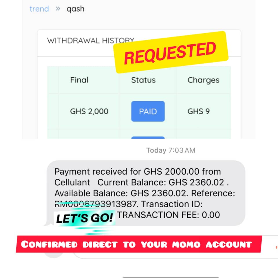🇬🇭 GHS 2,000 DIRECT TO MOMO – GHANA SUCCESS STORY 