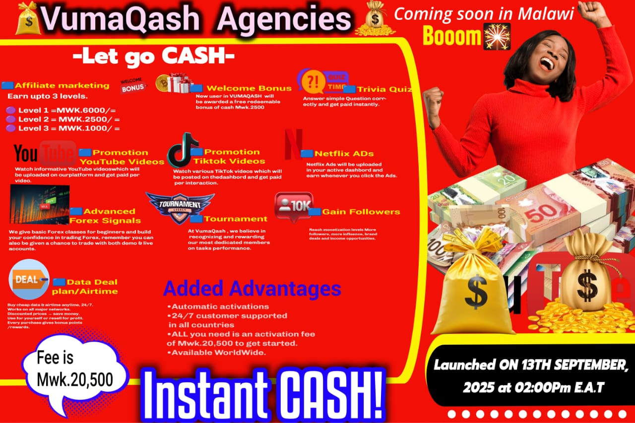 WAYS TO  EARN / MAKE MONEY ONLINE WITH VUMAQASH AGENCIES IN MALAWI 