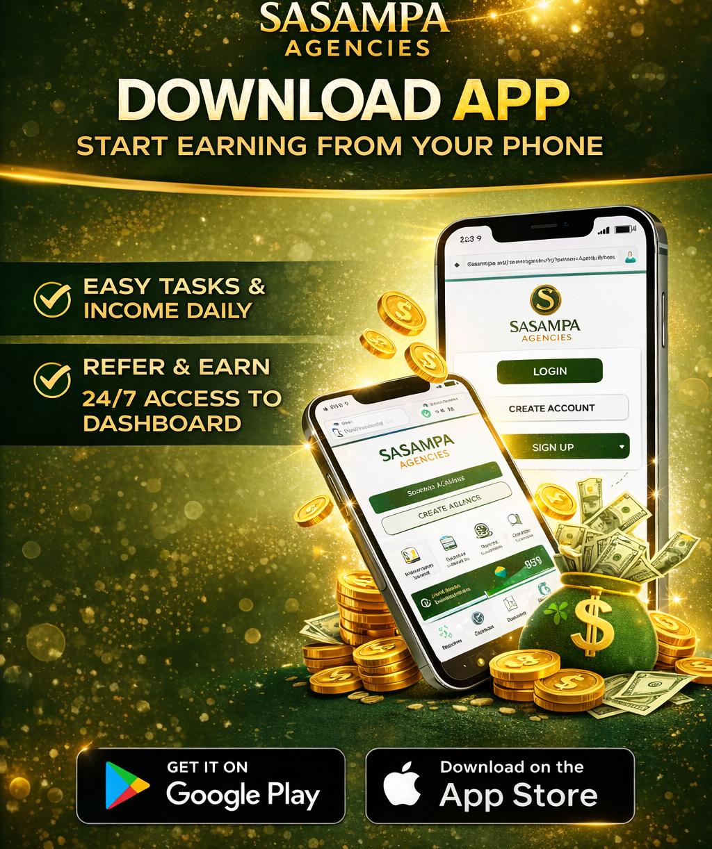 SASAMPA AGENCIES APP DOWNLOAD โ START EARNING FROM YOUR PHONE